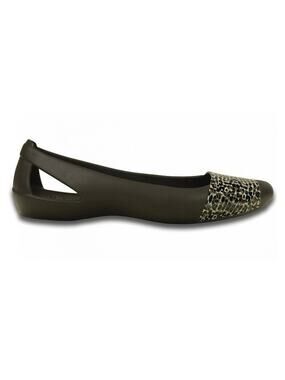 Crocs Square Toe Dressy Comfort Flat Brown SZ 6